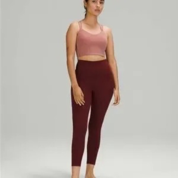 lululemon athletica Pants - Lululemon Women's Align Leggings 25" Red Merlot High Waisted Fall Lightweight 6
